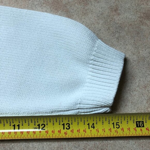 Tabi International Embroidered Sailing White Knit Pullover Sweater - Picture 8 of 10